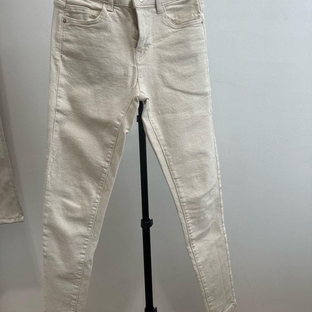 Zara jeans , beige color
